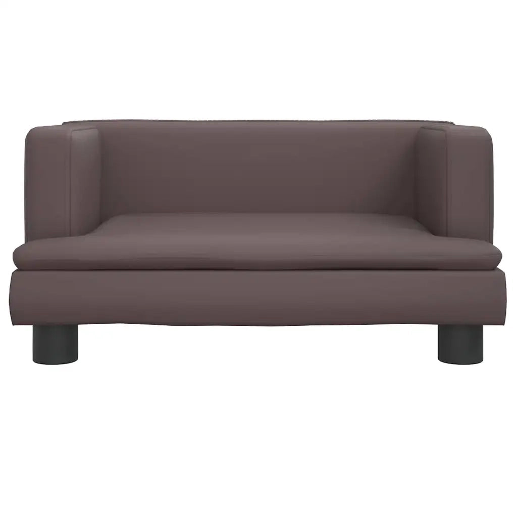 Divano per Bambini-Sofa-Divanetto Marrone 60x40x30 cm in Similpelle