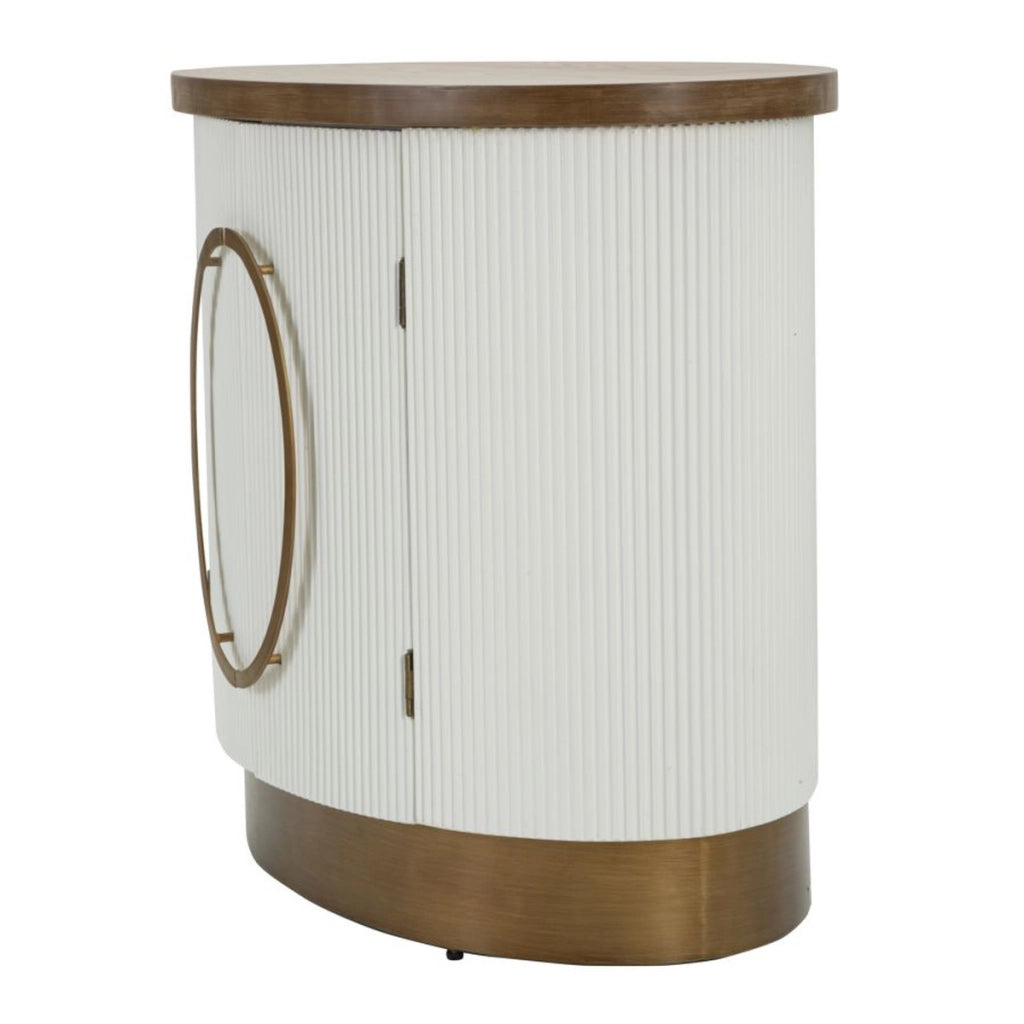 Credenza VKH28, Bianco, MDF, 79x48x67 cm