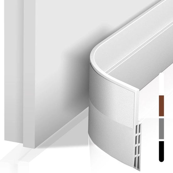 Deurbescherming a secco 100 cm - geluiddichte deurstopper - afdichtingstape per secco - impermeabile all'aria e agli insetti - resistente al vento - 100 cm - bianco