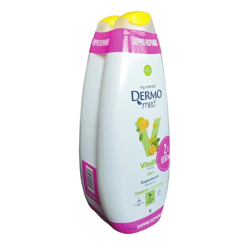 DERMOMED BAGNODOCCIA VITALITY LIME IDRATANTE  - 2X650ML