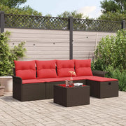 Set Divano da Giardino con cuscino 6 pcs Poly Rattan 3360205