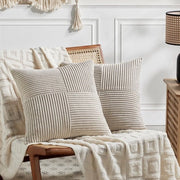 Set di cuscini 40 x 40 cm - Insieme da 2 - Boho - Corduroy - Decorativo - Moderno e soffice - Cuscini decorativi