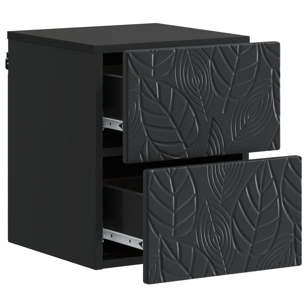 Mobiletto da notte a muro Nero 34,5 x 33 x 40 cm 898807