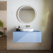 Mobile bagno sospeso 120 cm un cassetto carta da zucchero con top | Ardenne