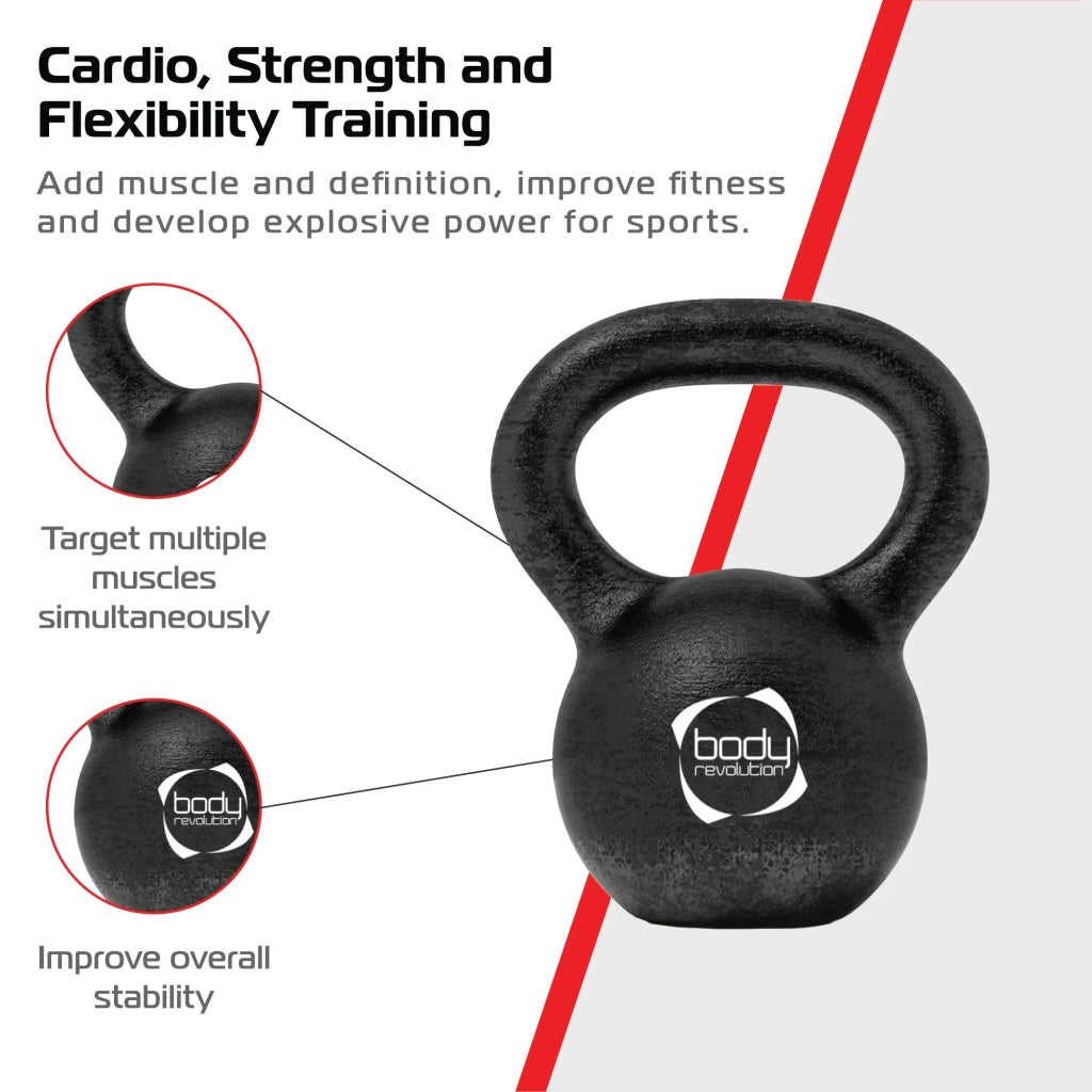 Kettlebell 24kg Body Revolution – Manico comodo, base stabile