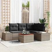 Set Divano da Giardino 5 pcs Grigio polyrattan 3356620