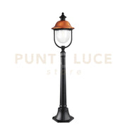 PALETTO VENEZIA NERO E RAME 1 LUCE ATTACCO E27 IP44 25X118CM