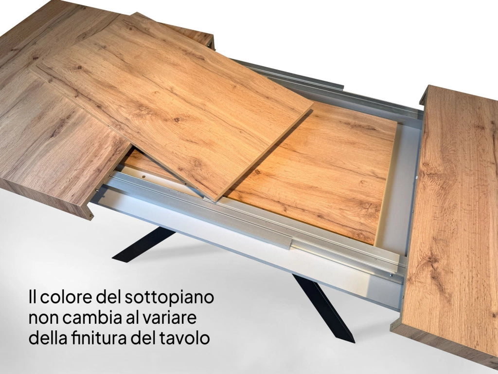 Tavolo Allungabile 120-380x90x77 cm Tecno Evolution Noce
