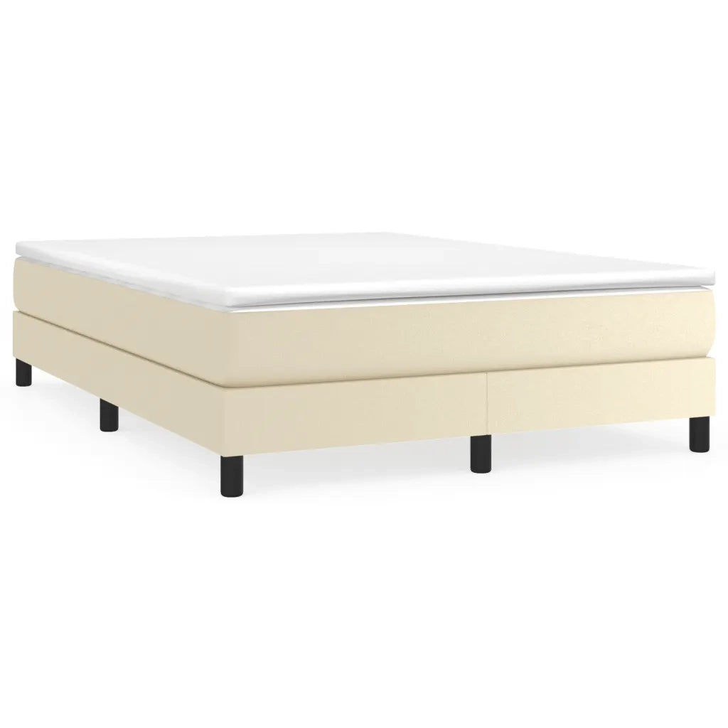 Struttura Letto a Rete a Molle Crema 140x190 cm in Similpelle 3120696