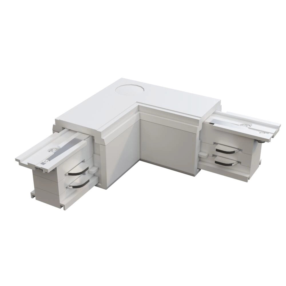 Connettore Angolare Destro Plastica Bianco