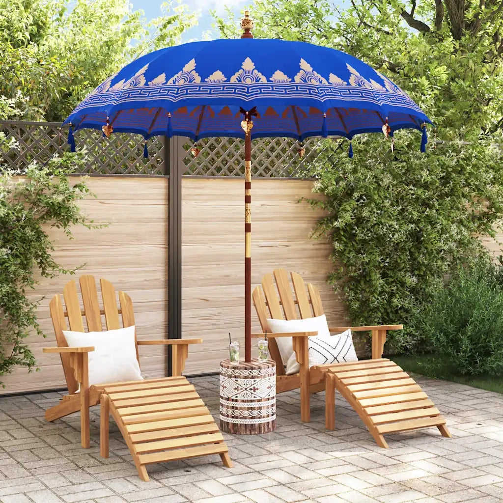 Ombrello balinese con base Blu 215 x 215 x 260 cm