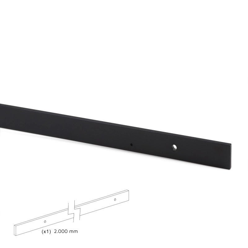 Kit di ferramentaper porta scorrevole appesa in legno Barn, con chiusura soft, pannelli non inclusi, Acciaio e Tecnopl..