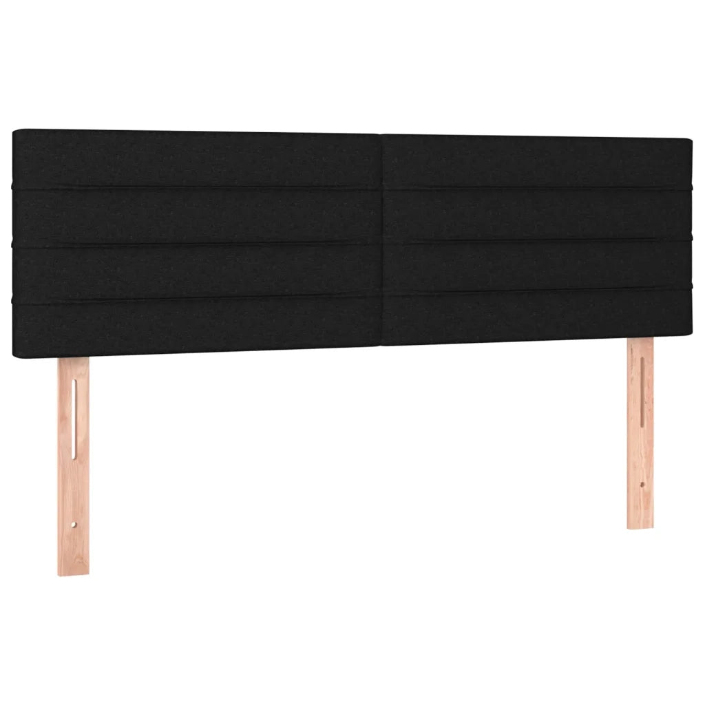 Letto a Molle con Materasso e LED Nero 140x200 cm in Tessuto 3133799