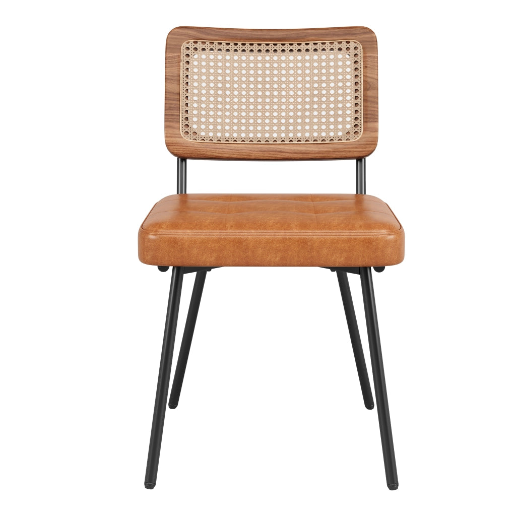 Sedia da Pranzo in Similpelle con Braccioli ¨C Xylo ¨C Nero, Set 4 Pezzi