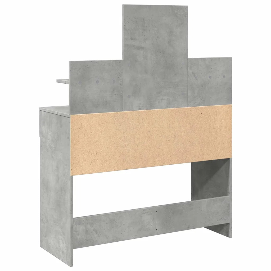 Toeletta con LED Grigio Cemento 100x40x130 cm