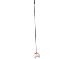 Cultivatore per Giardino con Larghezza di Azione Regolabile - Roto Treno - Materiale Inox - Duraturo - Manico Ergonomico - Resistentente ai Sforzi - Fresa per Giardino