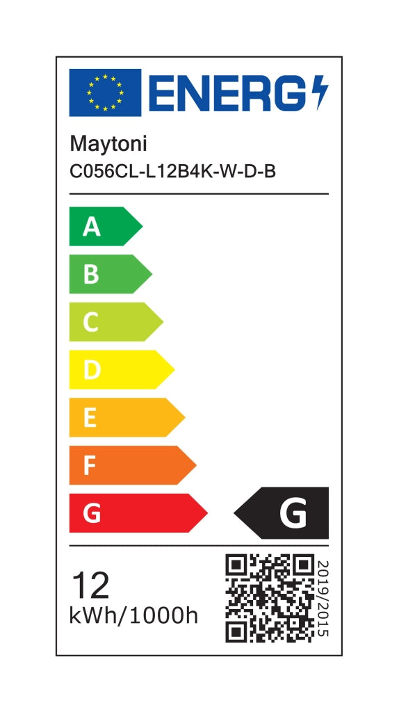 Maytoni Focus LED plafoniera nera 12W 4000K 900lm dimmer