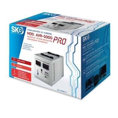 STABILIZZATORE ELETTRONICO DI TENSIONE PROFESSIONALE 5000VA 3000W SKB