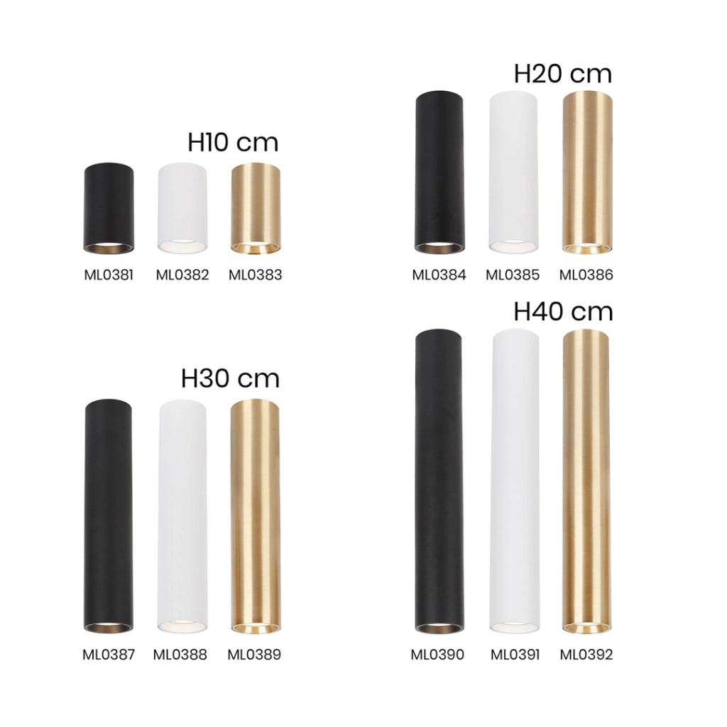 Spot da soffitto tondo nero 20 cm GU10 8W Genesis Milagro