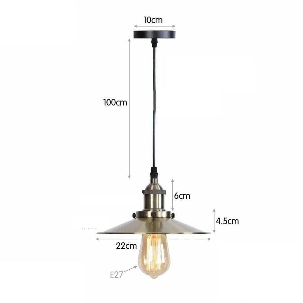 Trade Shop - Lampadario Soffitto Portalampada Pendente Vintage Retro' Cavo Telato E27 Cromato -