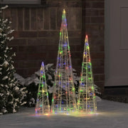 Albero di Natale 3 pcs Multicolore 20 x 20 x 80 cm Acrilico 42019018