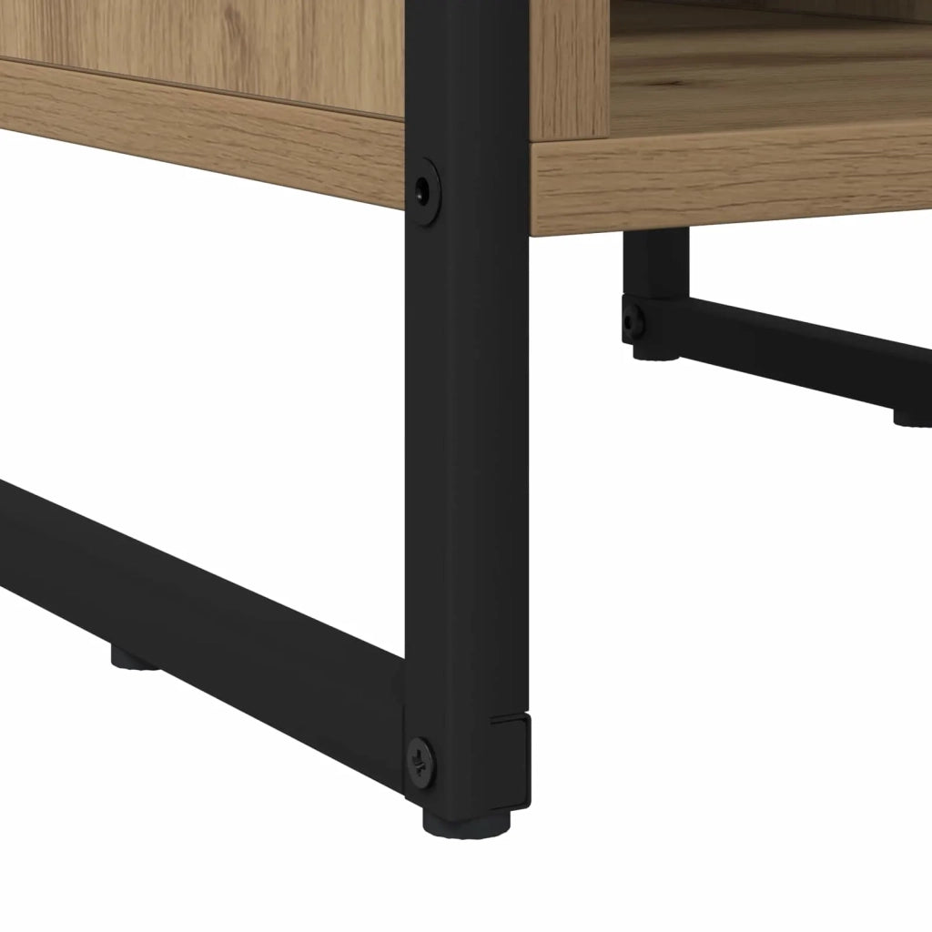 Set di 2 Comodini | Armadio da Notte | Mobiletto da notte Rovere Artigianale 39.5 x 30 x 50 cm