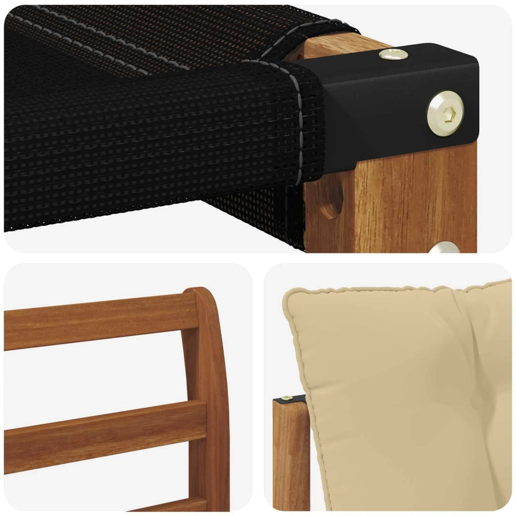 Set di divani da esterno con cuscino 6 pcs Naturale e Beige 3369508
