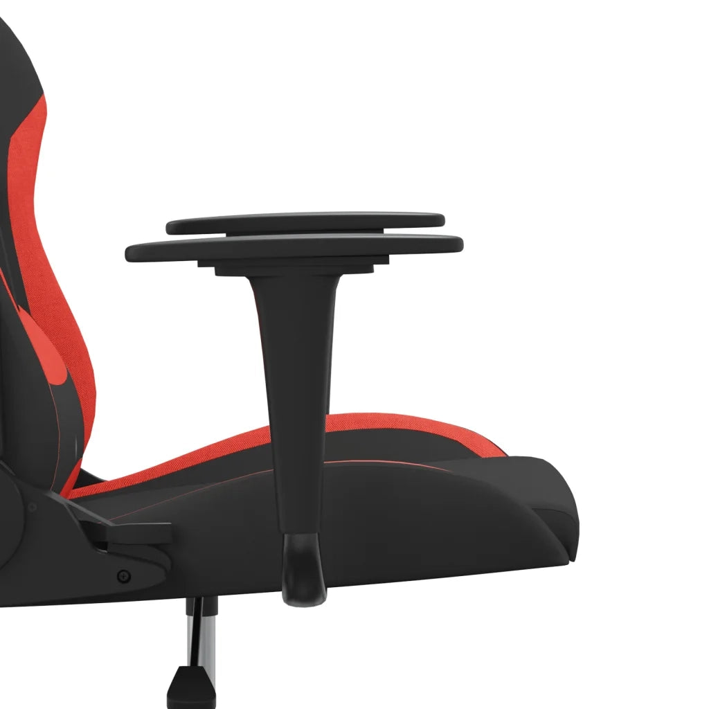 Sedia da Gaming Nero e Rosso in Tessuto 345478