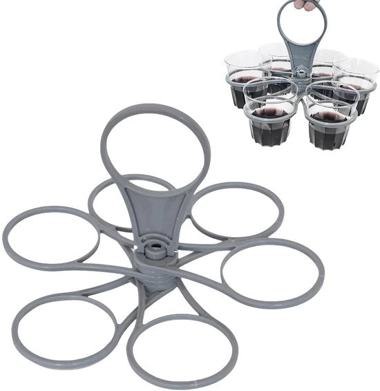 Drinks Holder con Manubrio - Design Rotativo - Contenitore Portatile - Drinks Holder con Manubrio - Materiale ABS Duraturo - Massima Capacità di Carico 3 kg