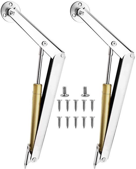 Gasveer 100N - Zavorrante Gasveer - Supporto del Coperchio - Cardan di Sicurezza - 2 Pezzi - Resistente all'Umido e Corrosione