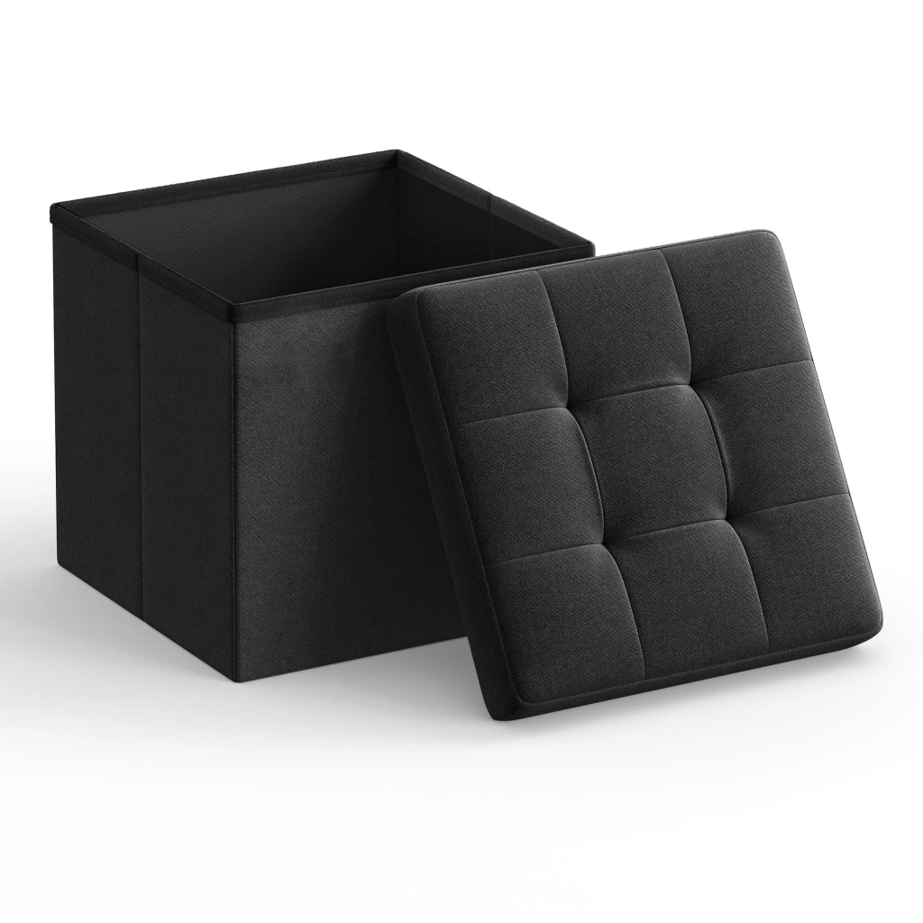 Valora PUFA - LSF028B01 Pouf Organizer Nero MDF Storage