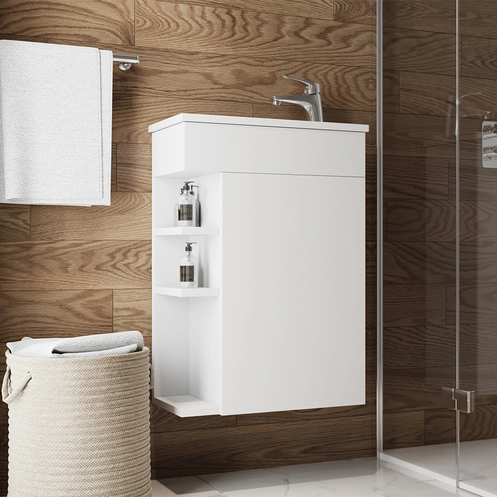Vicco Set mobili bagno Bianco 2 parti, con lavabo