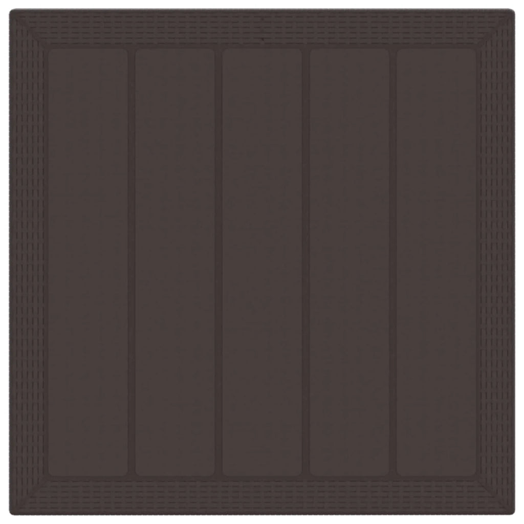 Set da Pranzo per Giardino 3 pcs Marrone Polipropilene