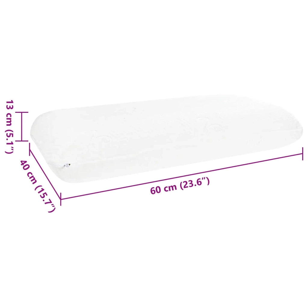 Cuscino da Letto Bianco 60 x 40 x 13 cm Schiuma Memory in Gel 42020227