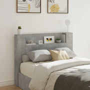 Testata con Mobile e LED Calcestruzzo 140 x 16,5 x 103,5 cm 8006563