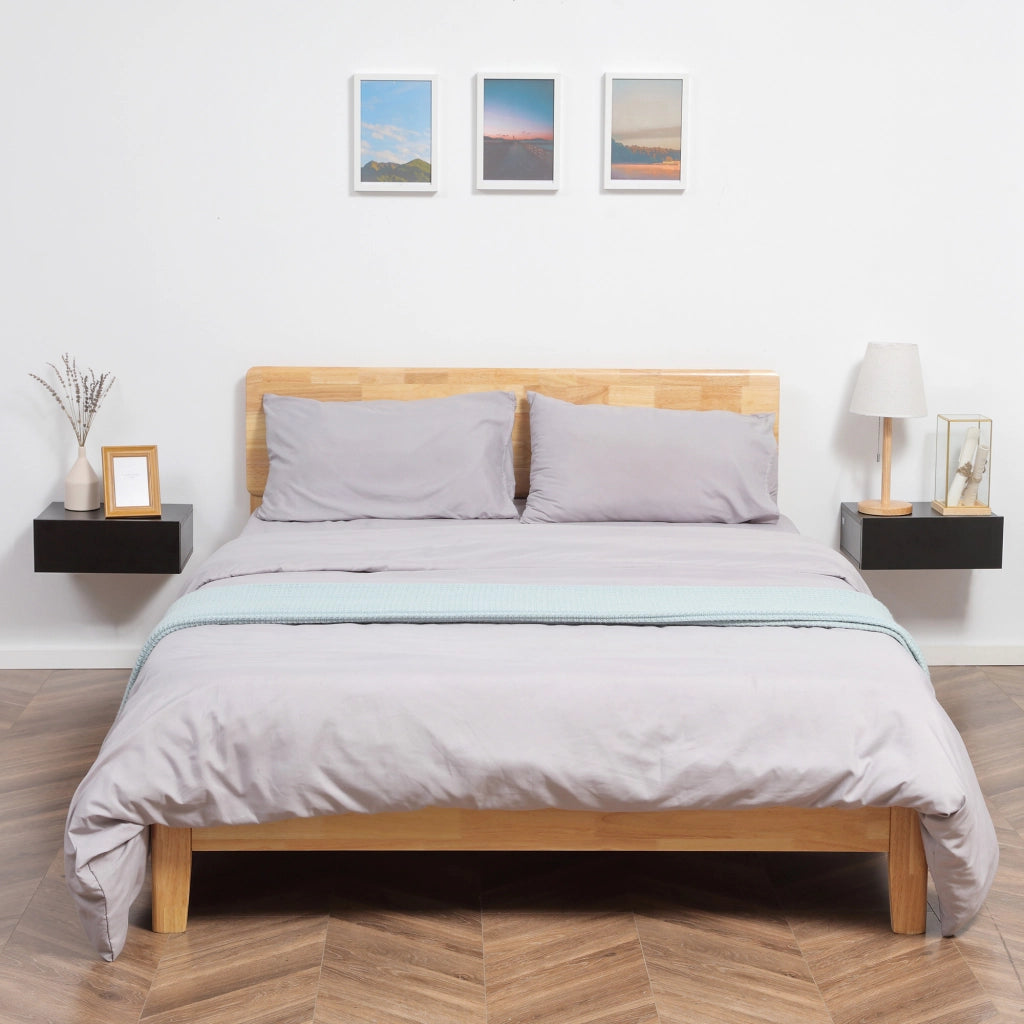 Comodini Sospesi Moderni in Legno ¨C Minimal ¨C 40x30x15cm, Nero