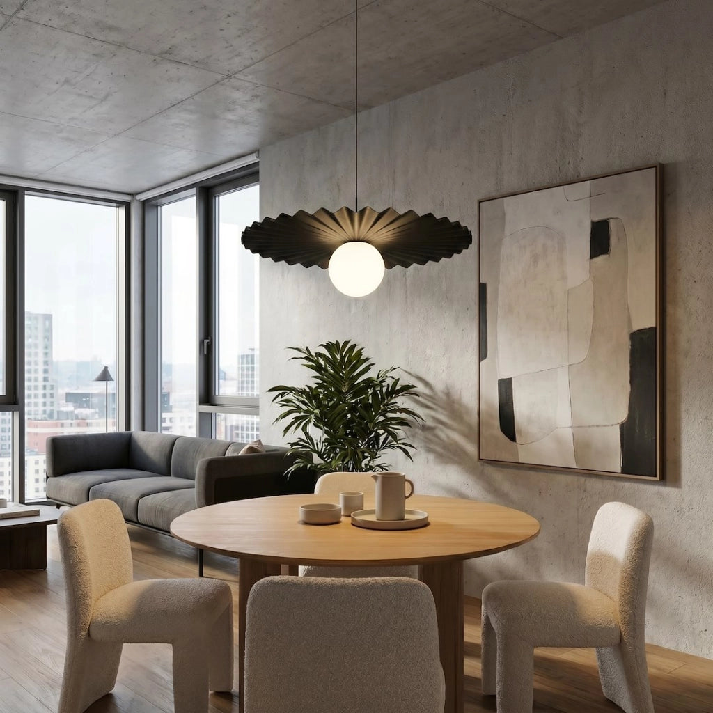 Lampada sospesa UMBRA nera ventaglio 1xG9 Emibig