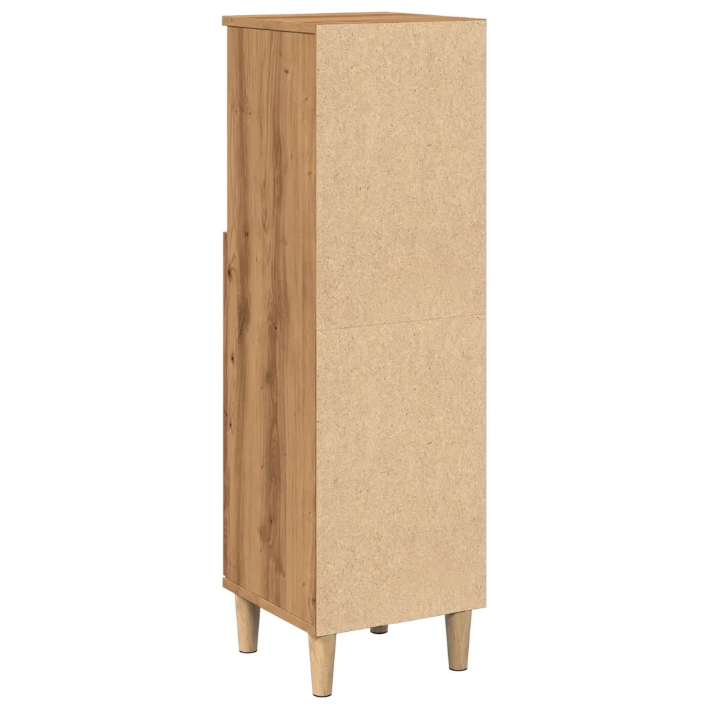 Armadietto da Bagno | Armadio da bagno Rovere Artigianale 30x30x100 cm Truciolato