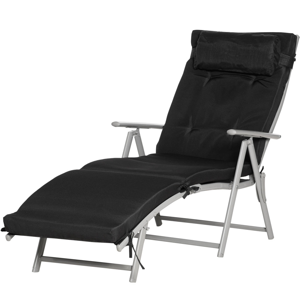 Sdraio pieghevole con cuscini ¨C zephmum ¨C Grigio 160x60 cm