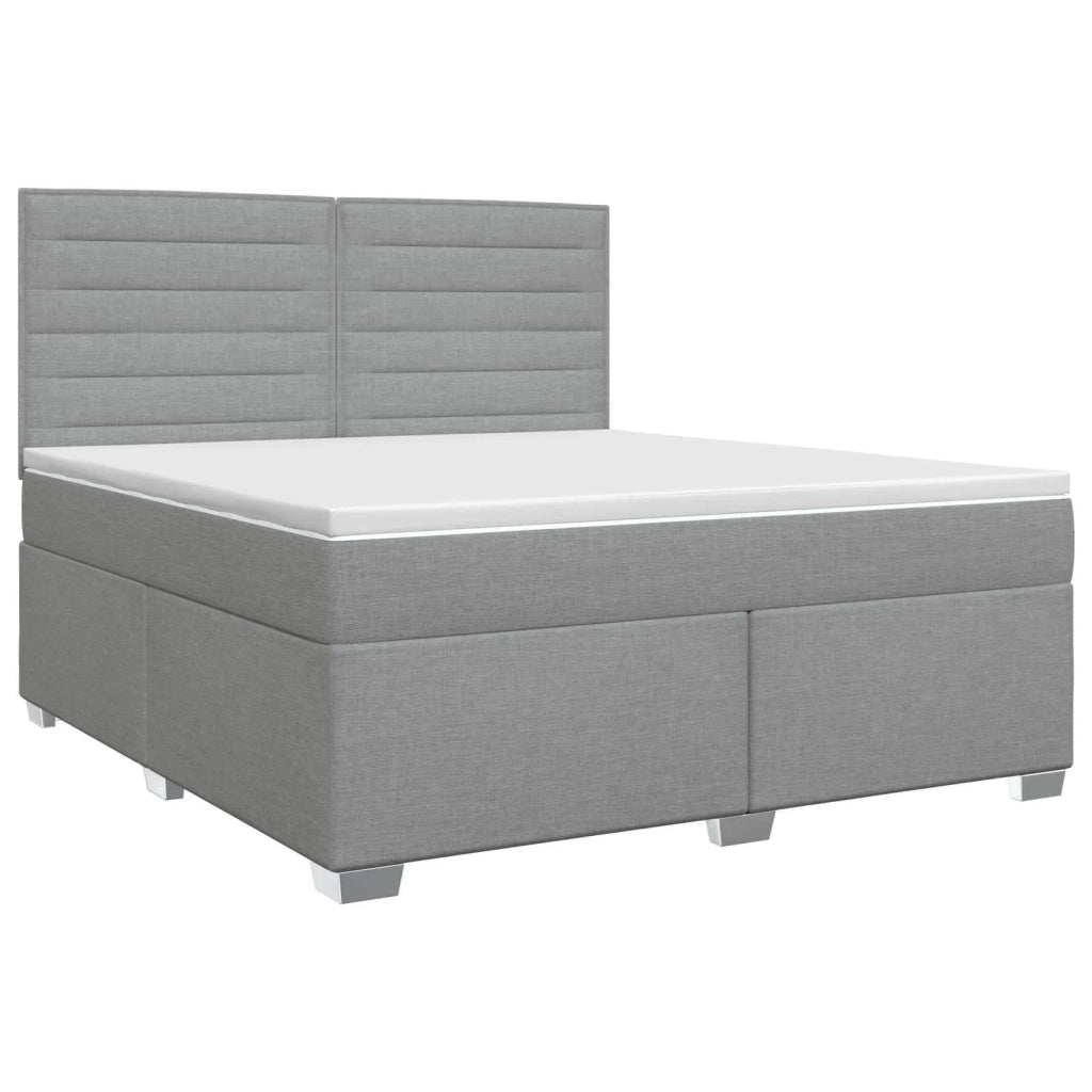 Letto box spring con materasso Grigio Chiaro 140 x 190 cm 3453395