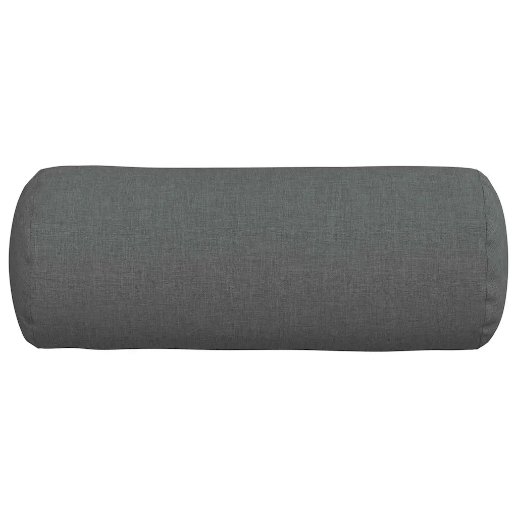 Cuscini a rullo 2 pz | Cuscini per sedie Grigio scuro ? 15 x 40 cm Tessuto