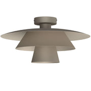 Lampada da soffitto Plato 1 luce beige acciaio E27 Luminex