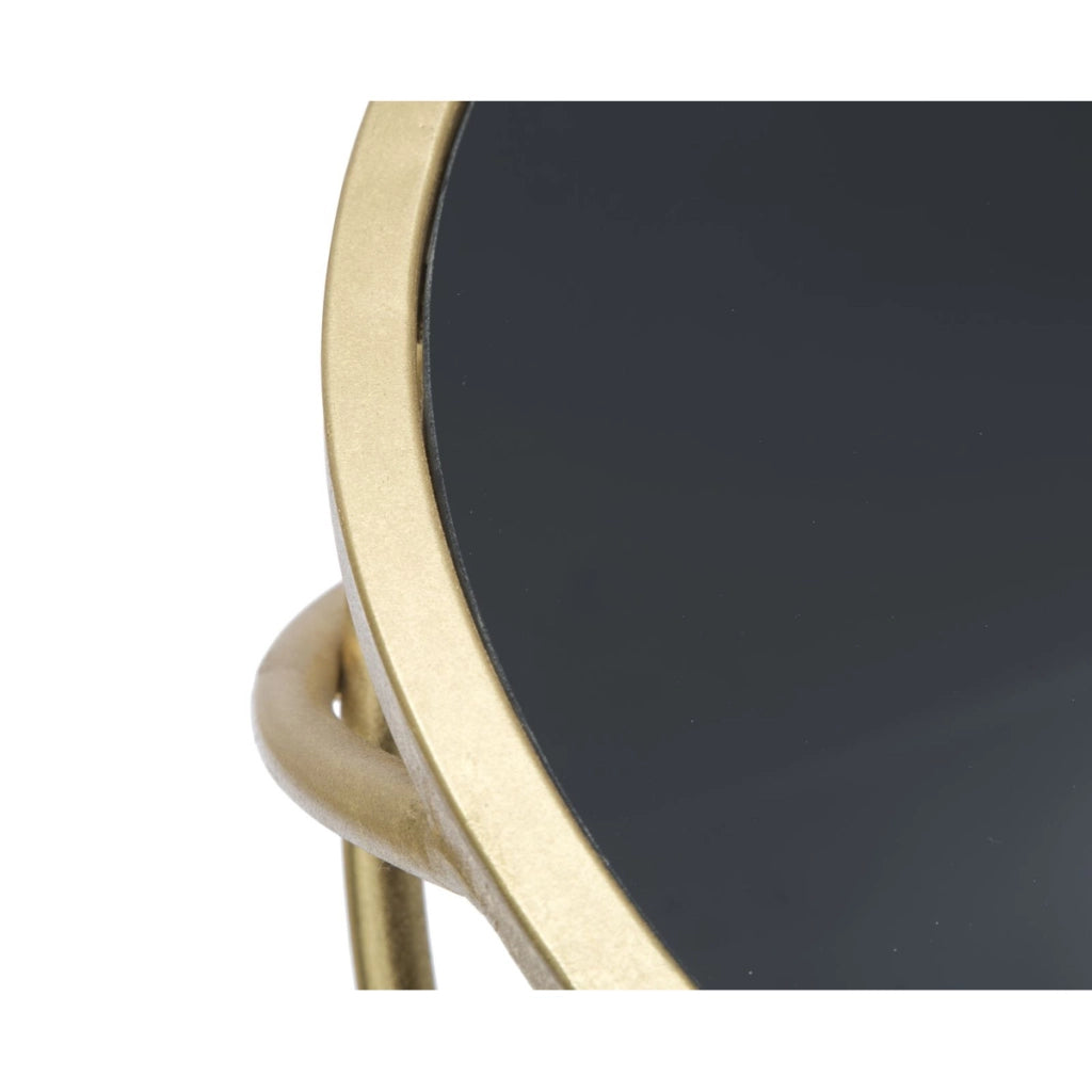 Tavolino VKH593, Oro, Metallo, 40x40x80 cm