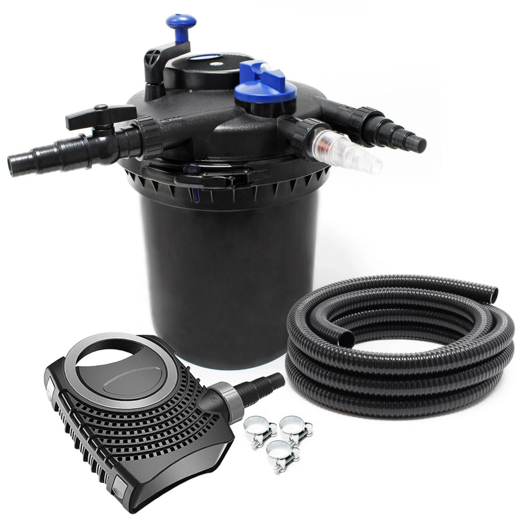 Kit per laghetto da 12000 litri luce UVC da 11 watt pompa da 6000 l/h tubo da 5 m kit di filtrazione 16_0001918