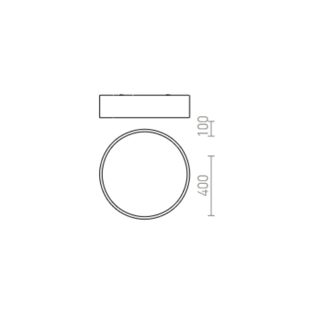 Plafoniera MEZZO 40 DIMM da soffitto bianco 230V LED LED 30W 3000K