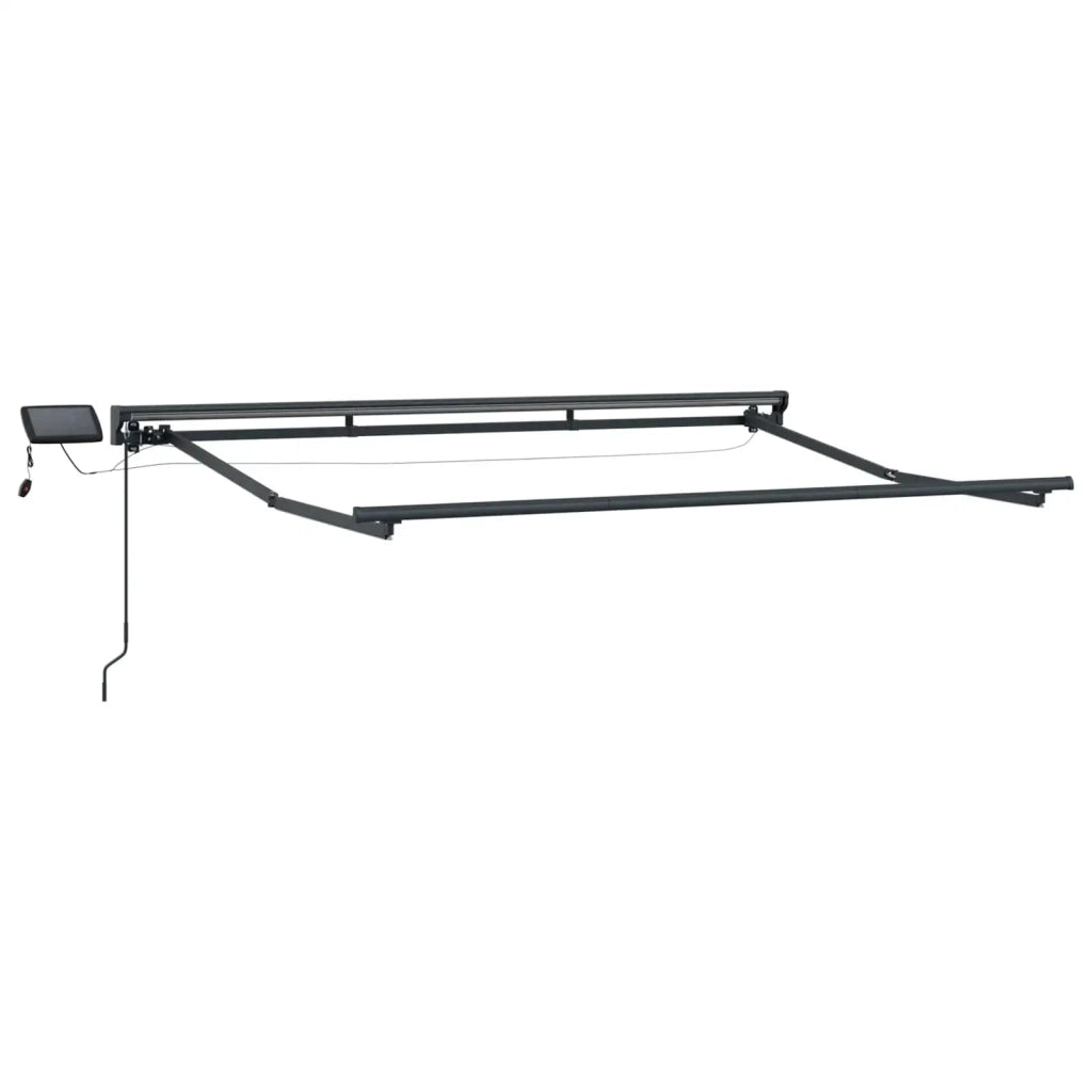 Cornice per Tenda Manuale con LED Nero e antracite 3,5 x 2,5 m 3420831