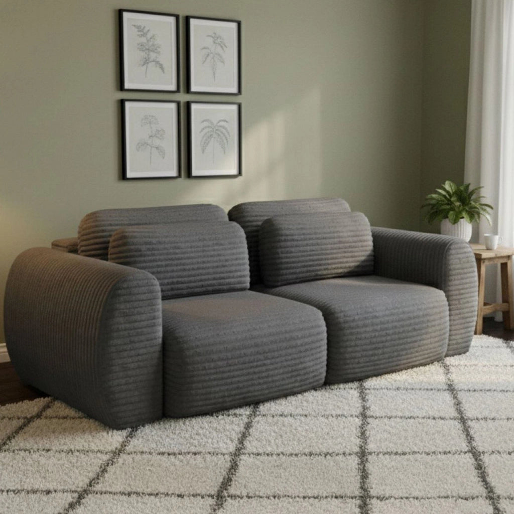 Golgi, Divano Letto 2 Posti Contenitore, 266x121 cm Grigio