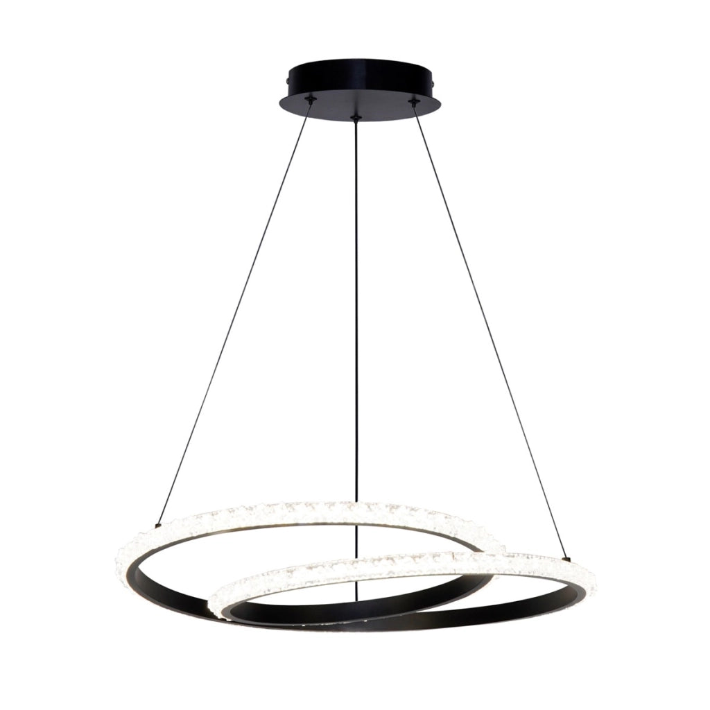 Lampada a sospensione LED nera Zalto Italux 32W