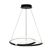 Lampada a sospensione LED nera Zalto Italux 32W