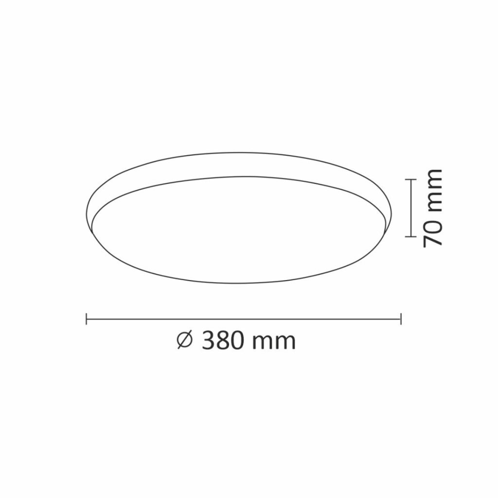 Plafoniera LED Polux Orbit 38cm 24W 4000K cromo bianco